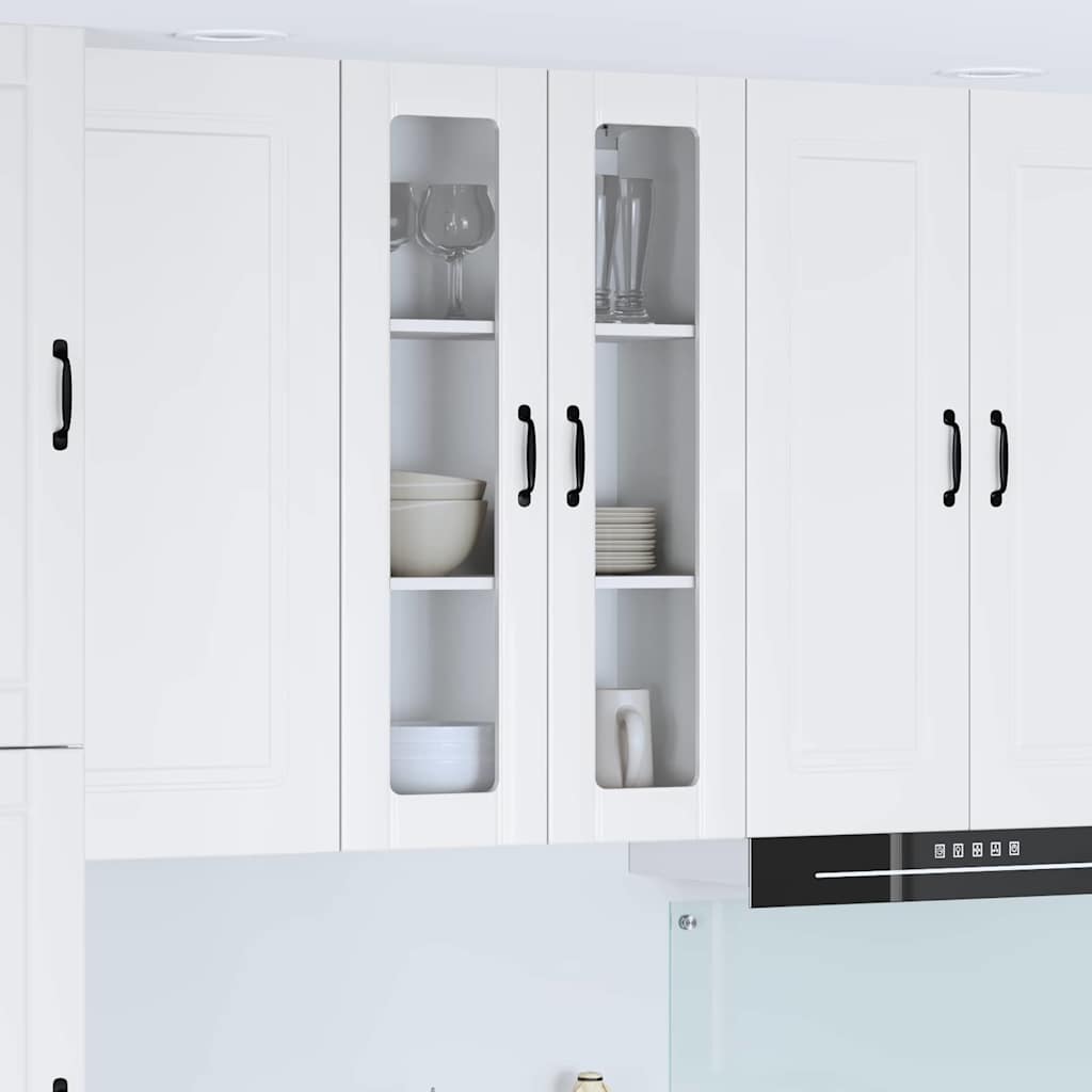 Keukenkast aan de muur met plank Hoogglans wit 60 x 31 x 100 cm