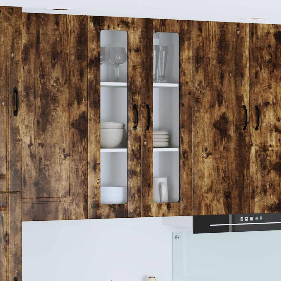 Keukenkast aan de muur met plank Gerookt eiken 60 x 31 x 100 cm