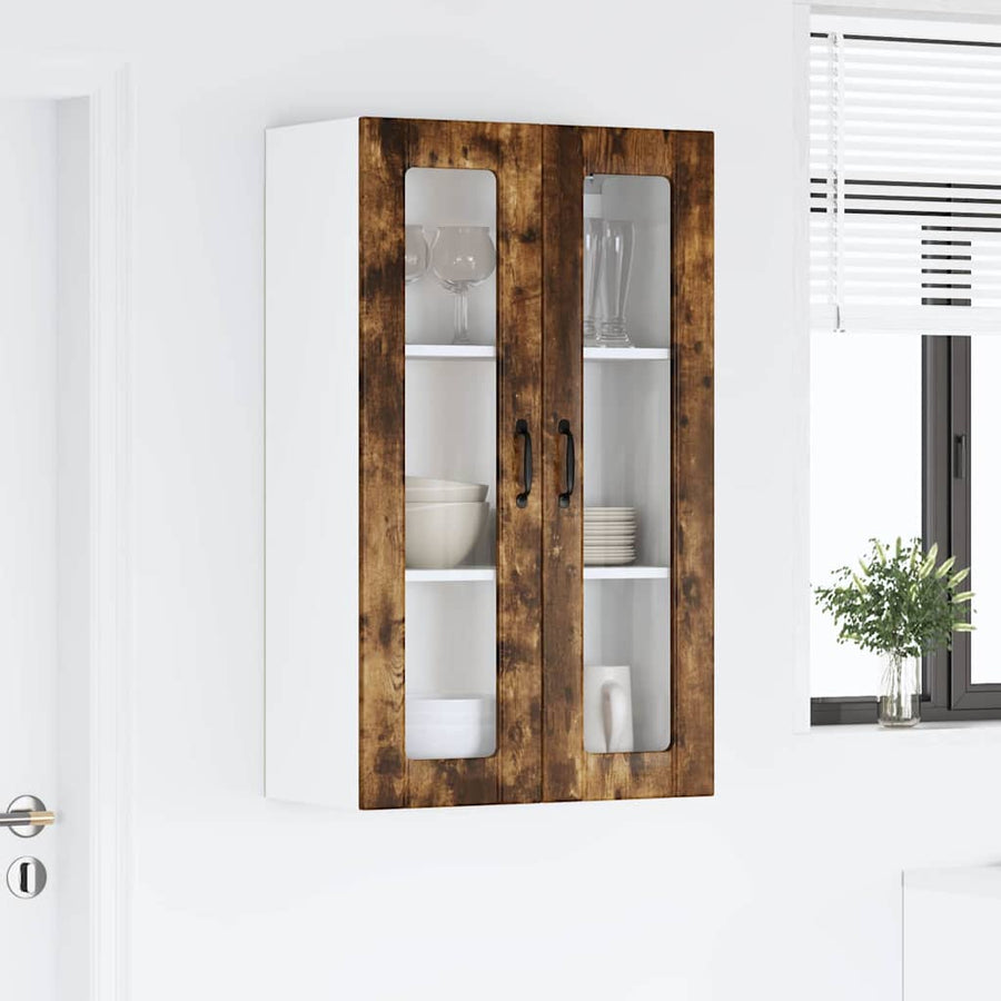 Keukenkast aan de muur met plank Gerookt eiken 60 x 31 x 100 cm