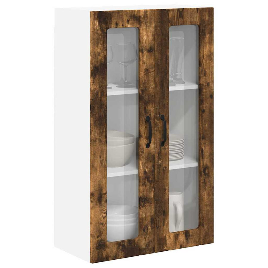 Keukenkast aan de muur met plank Gerookt eiken 60 x 31 x 100 cm