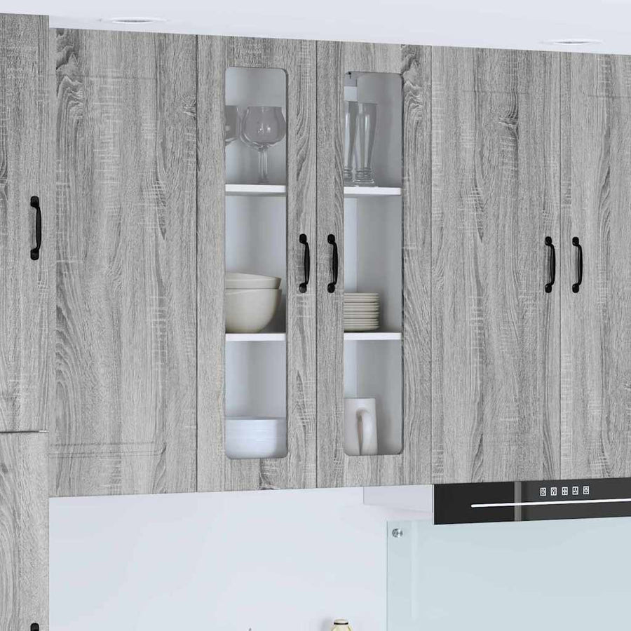 Keukenkast aan de muur met plank Grijs Sonoma 60 x 31 x 100 cm
