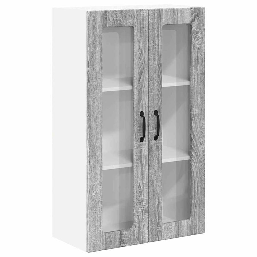 Keukenkast aan de muur met plank Grijs Sonoma 60 x 31 x 100 cm