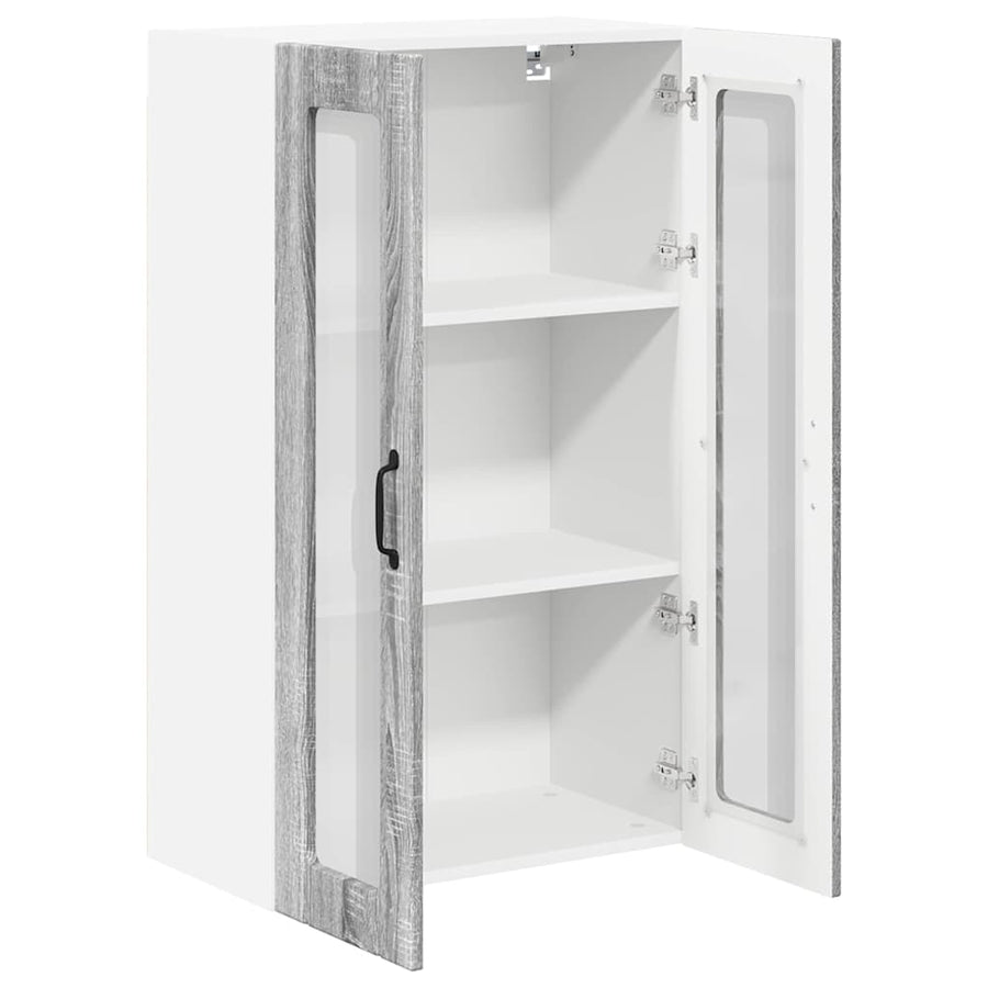 Keukenkast aan de muur met plank Grijs Sonoma 60 x 31 x 100 cm