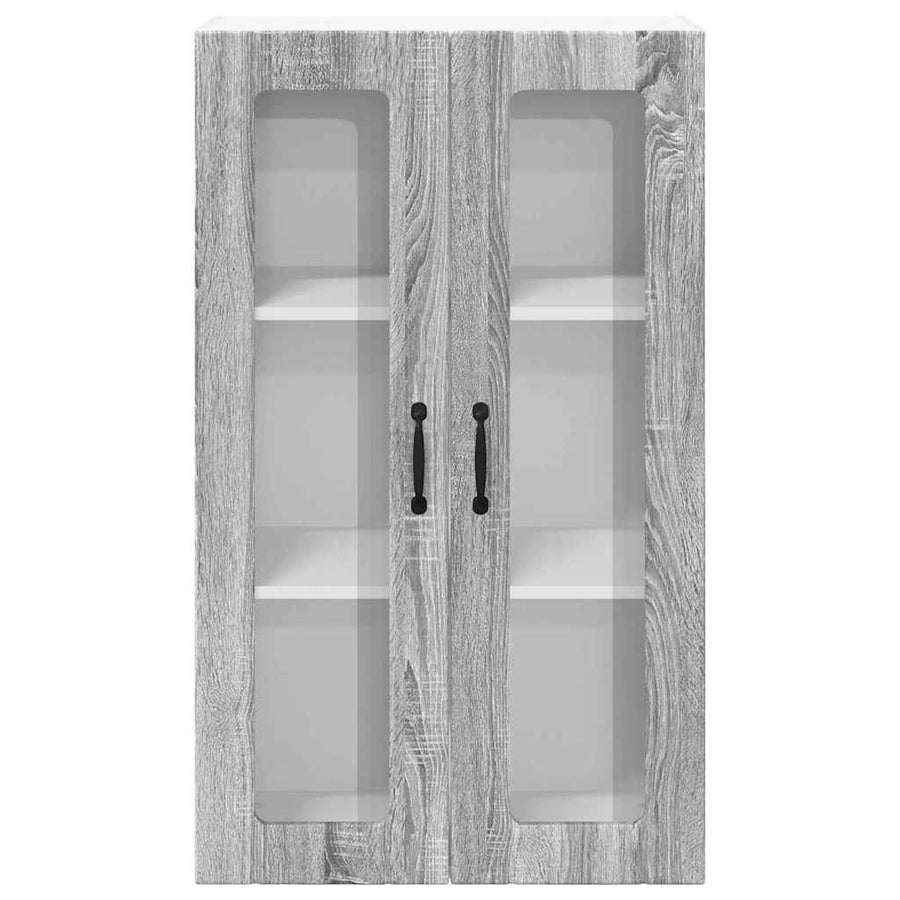 Keukenkast aan de muur met plank Grijs Sonoma 60 x 31 x 100 cm