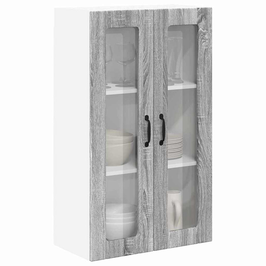 Keukenkast aan de muur met plank Grijs Sonoma 60 x 31 x 100 cm