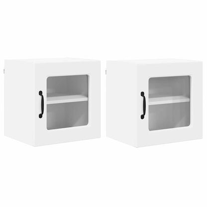 Keukenkast aan de muur 2 pcs Wit 40 x 31 x 40 cm Bewerkt hout