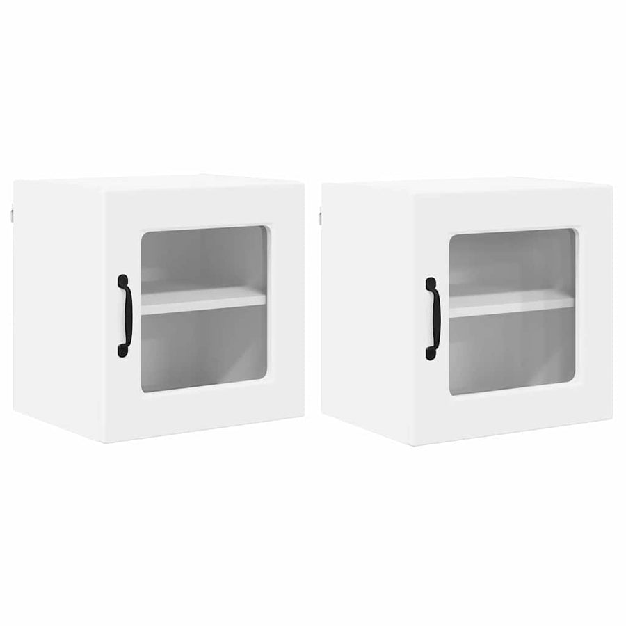 Keukenkast aan de muur 2 pcs Wit 40 x 31 x 40 cm Bewerkt hout