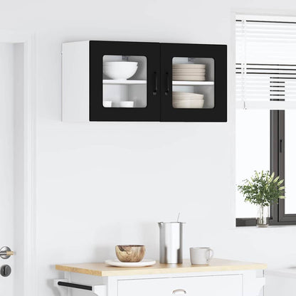 Keukenkast aan de muur Zwart 40 x 31 x 40 cm Bewerkt hout