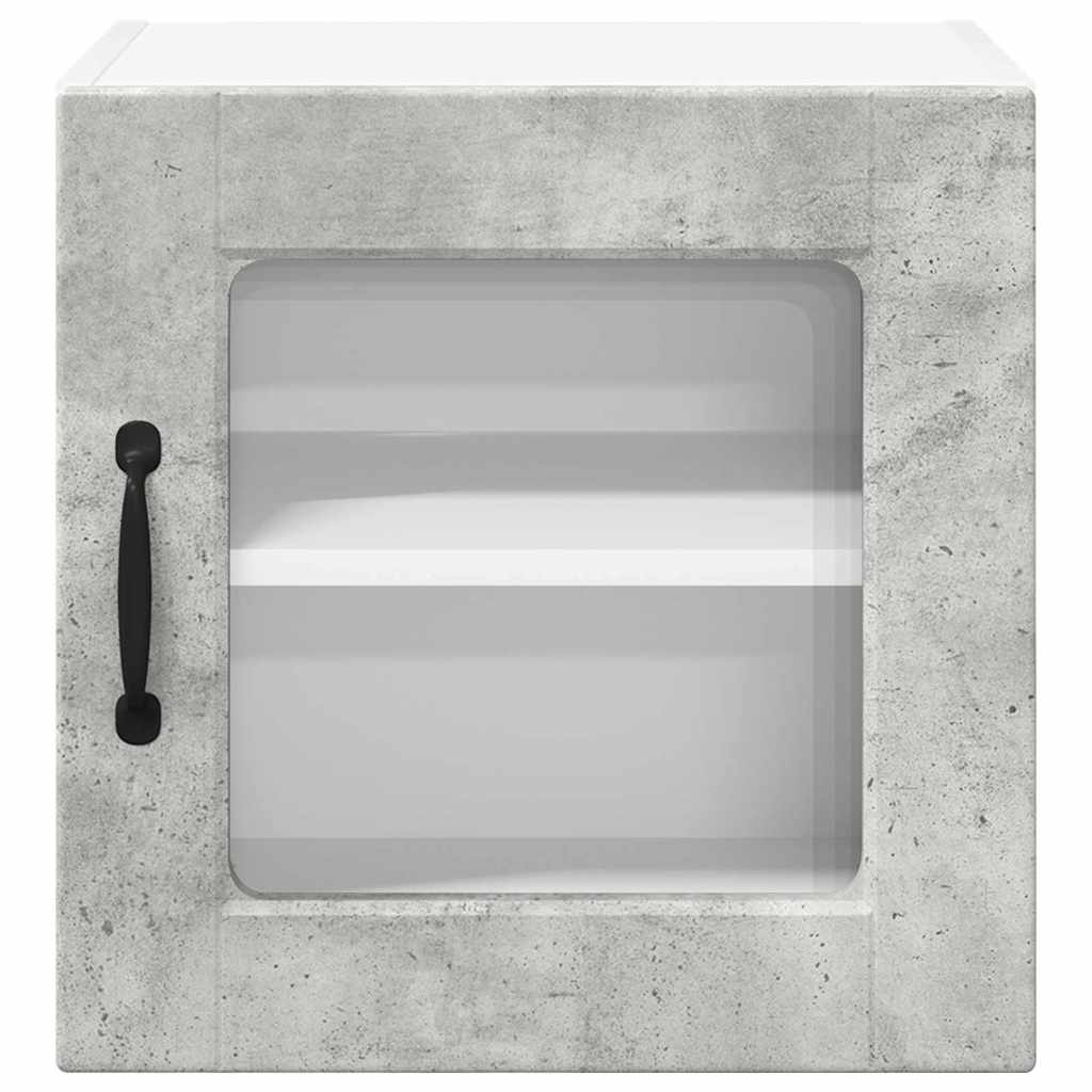 Keukenkast aan de muur Beton Grijs 40 x 31 x 40 cm Bewerkt hout