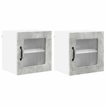 Keukenkast aan de muur 2 pcs Beton Grijs 40 x 31 x 40 cm