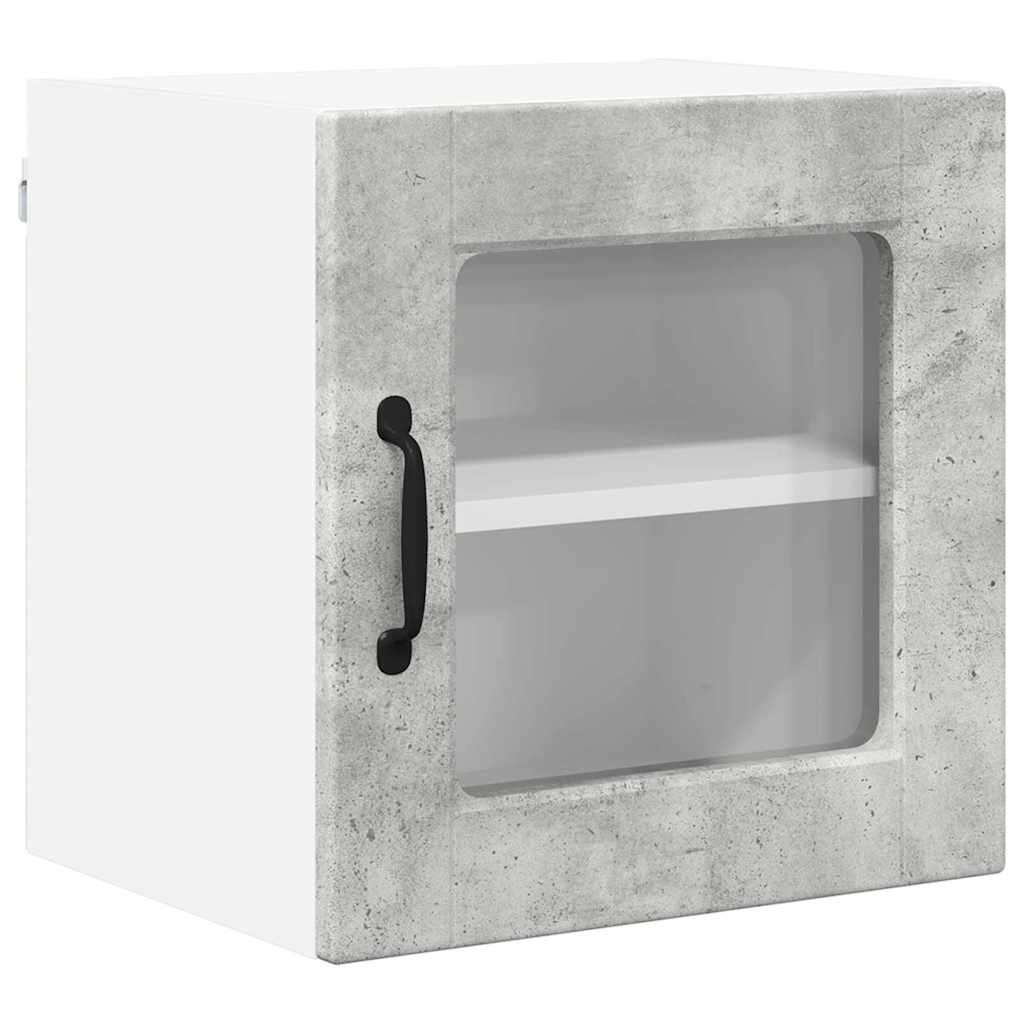 Keukenkast aan de muur 2 pcs Beton Grijs 40 x 31 x 40 cm