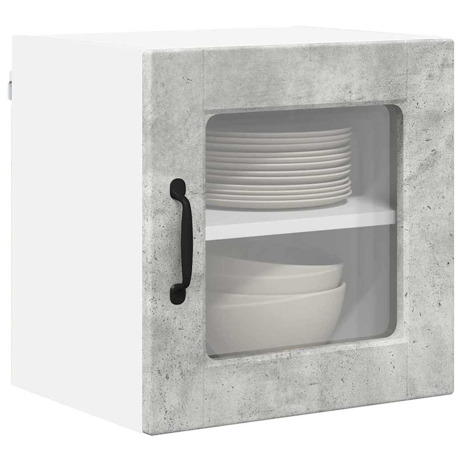 Keukenkast aan de muur 2 pcs Beton Grijs 40 x 31 x 40 cm