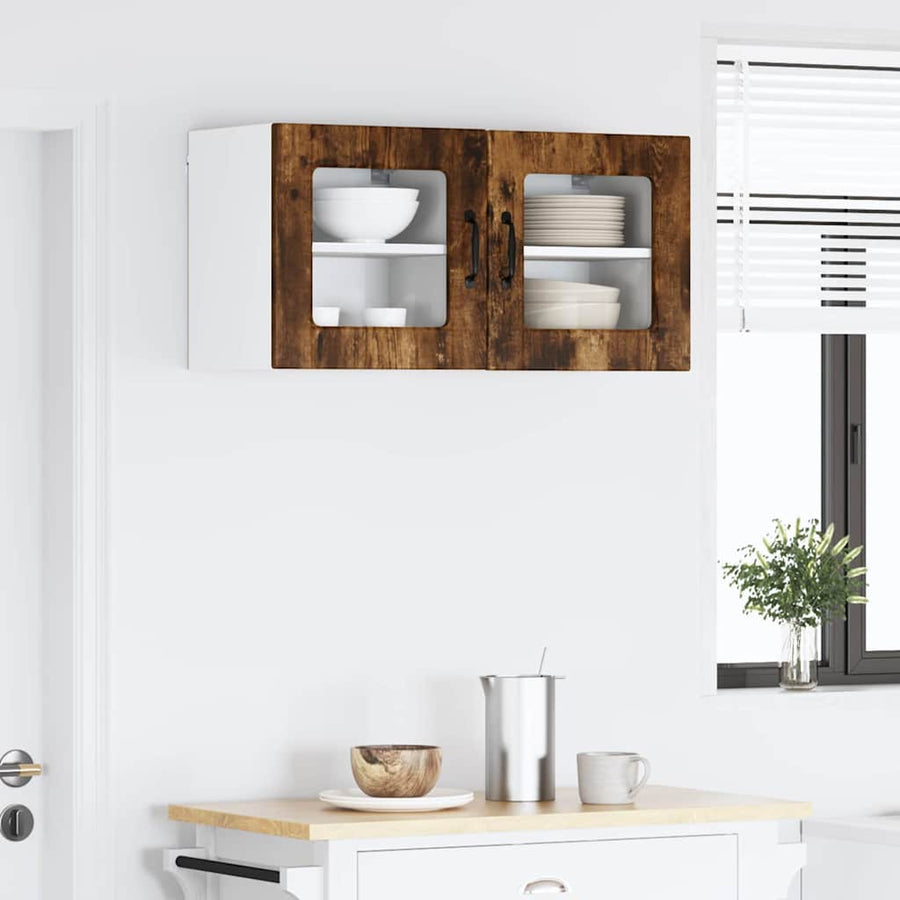 Keukenkast aan de muur 2 pcs Gerookt eiken 40 x 31 x 40 cm