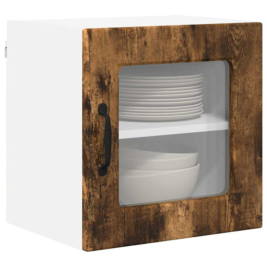 Keukenkast aan de muur 2 pcs Gerookt eiken 40 x 31 x 40 cm