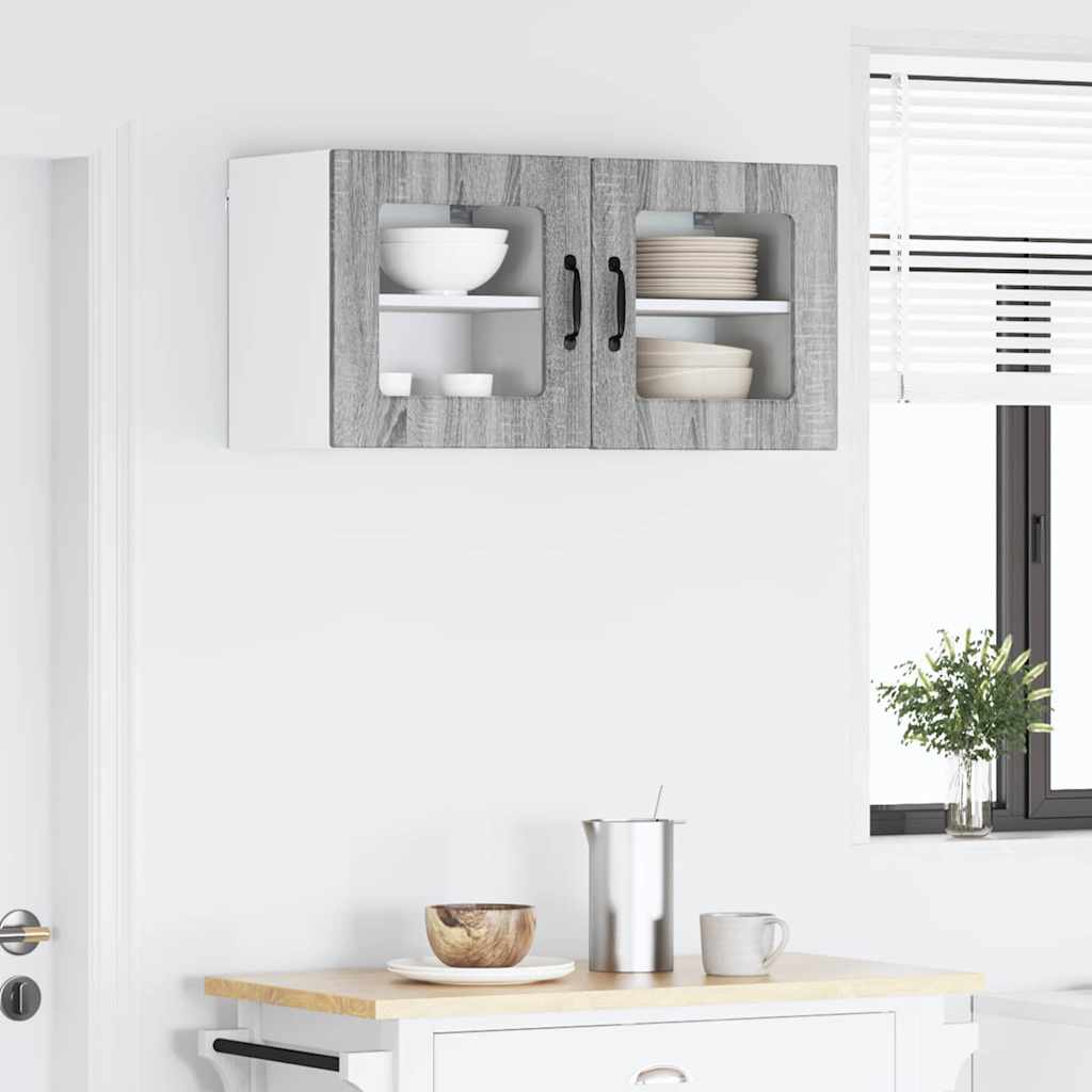 Keukenkast aan de muur met plank Grijs Sonoma 40 x 31 x 40 cm