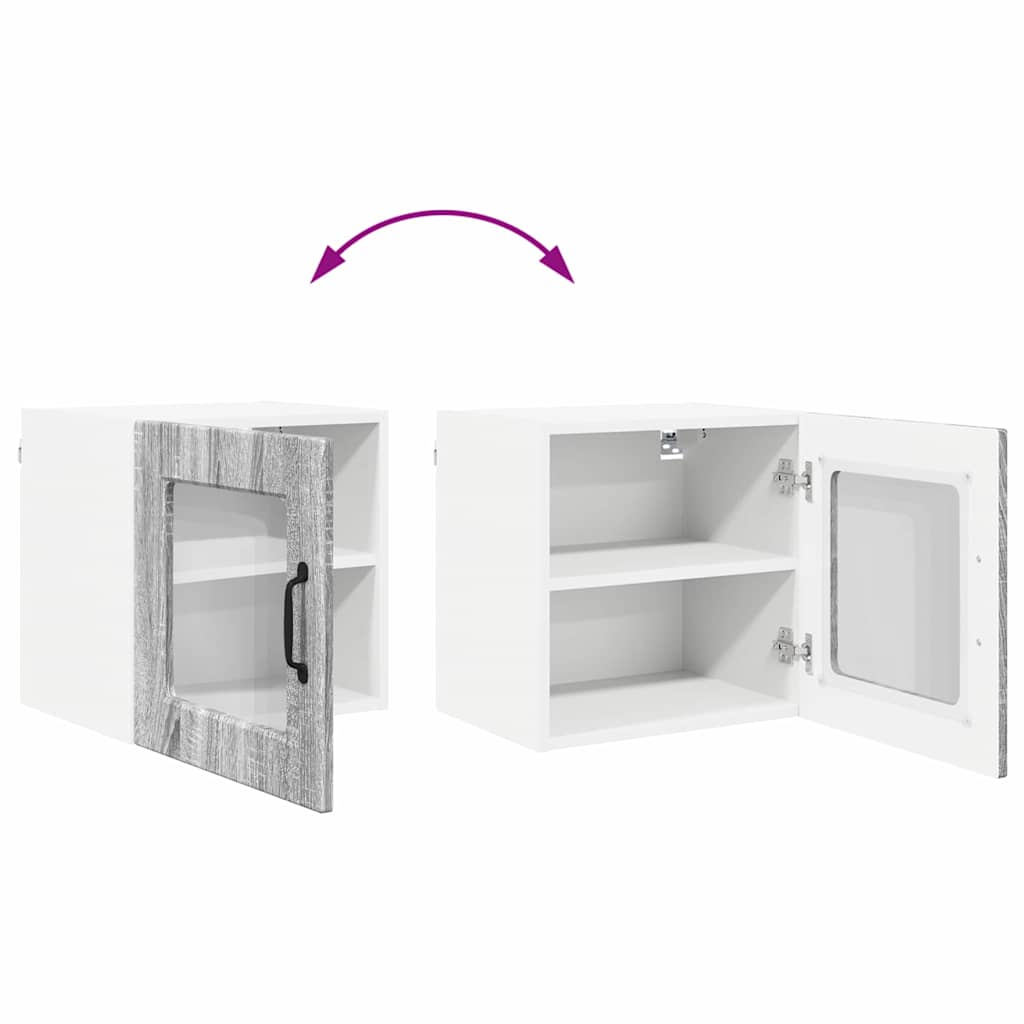 Keukenkast aan de muur met plank Grijs Sonoma 40 x 31 x 40 cm
