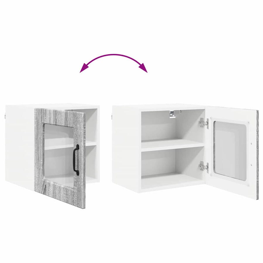 Keukenkast aan de muur met plank Grijs Sonoma 40 x 31 x 40 cm