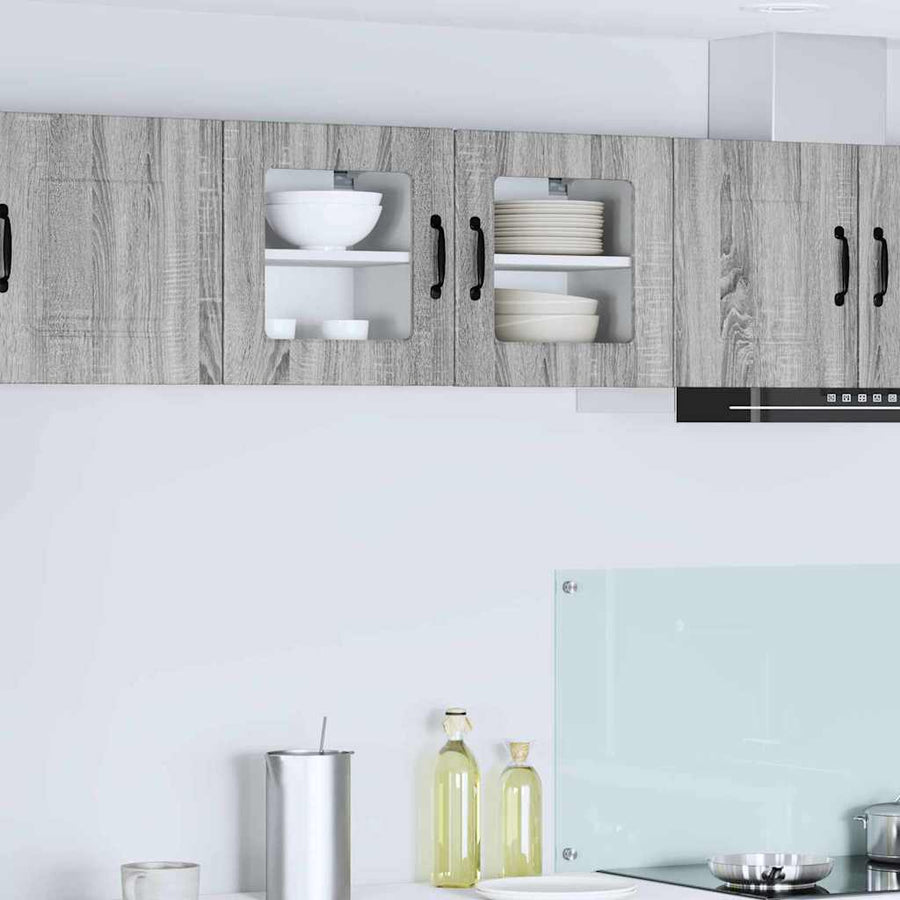 Keukenkast aan de muur 2 pcs Grijs Sonoma 40 x 31 x 40 cm