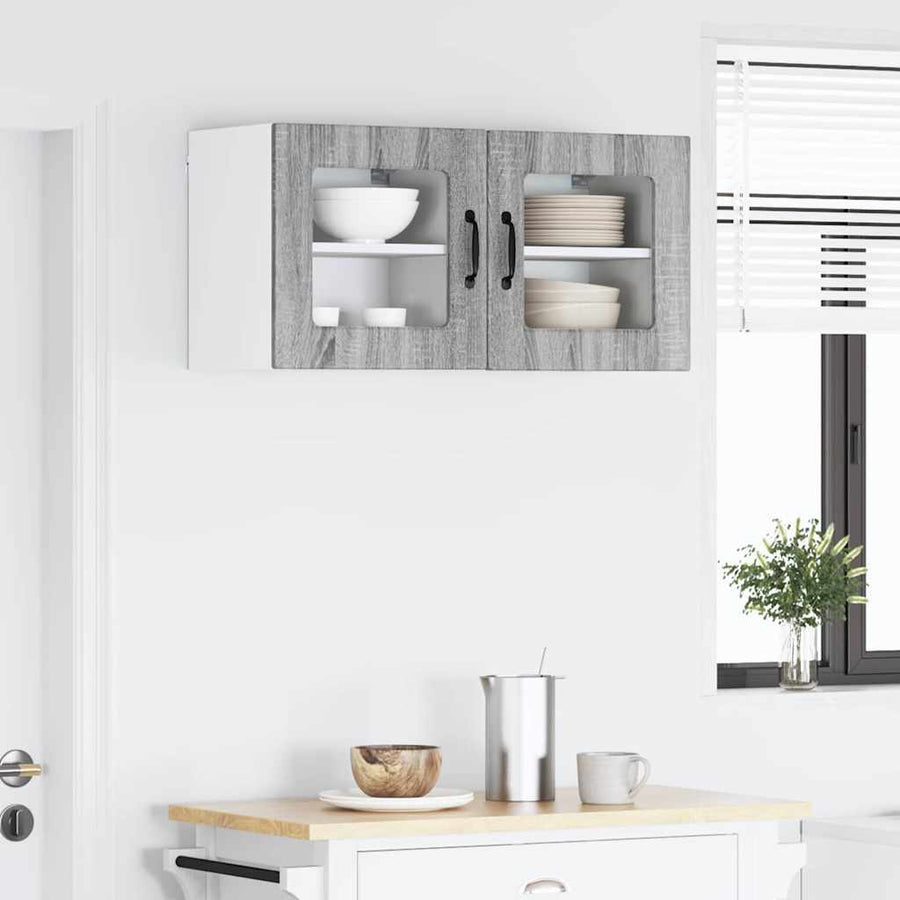 Keukenkast aan de muur 2 pcs Grijs Sonoma 40 x 31 x 40 cm