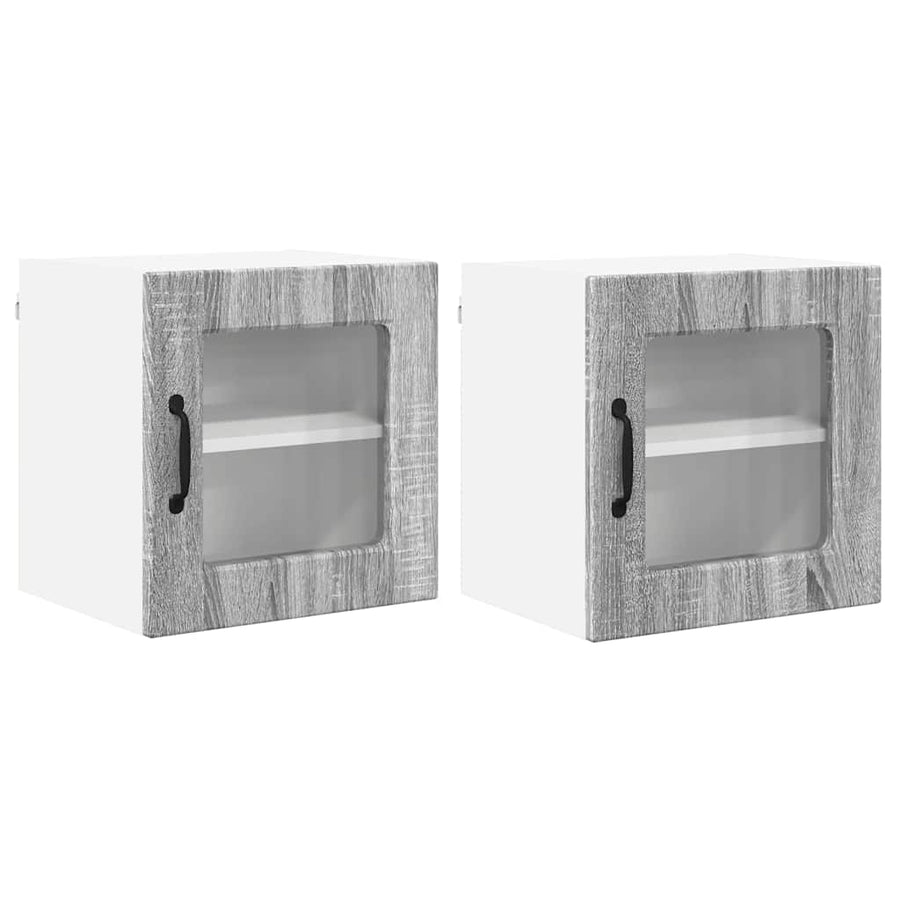 Keukenkast aan de muur 2 pcs Grijs Sonoma 40 x 31 x 40 cm