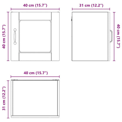 Keukenkast aan de muur 2 pcs Grijs Sonoma 40 x 31 x 40 cm
