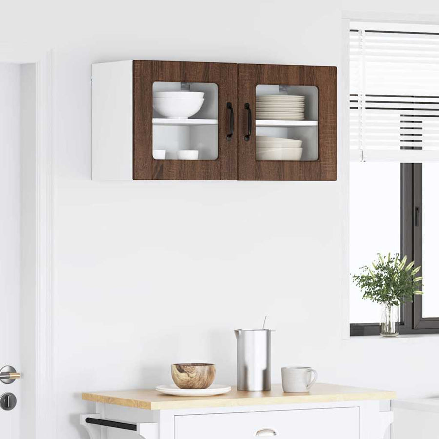 Keukenkast aan de muur Bruin Eiken 40 x 31 x 40 cm Bewerkt hout
