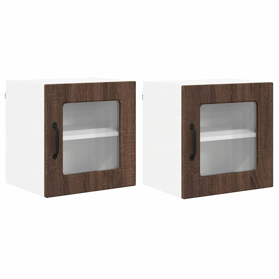 Keukenkast aan de muur 2 pcs Bruin Eiken 40 x 31 x 40 cm