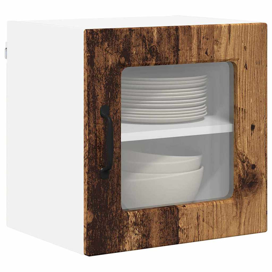 Keukenkast aan de muur met plank 2 pcs Oud Hout 40 x 31 x 40 cm