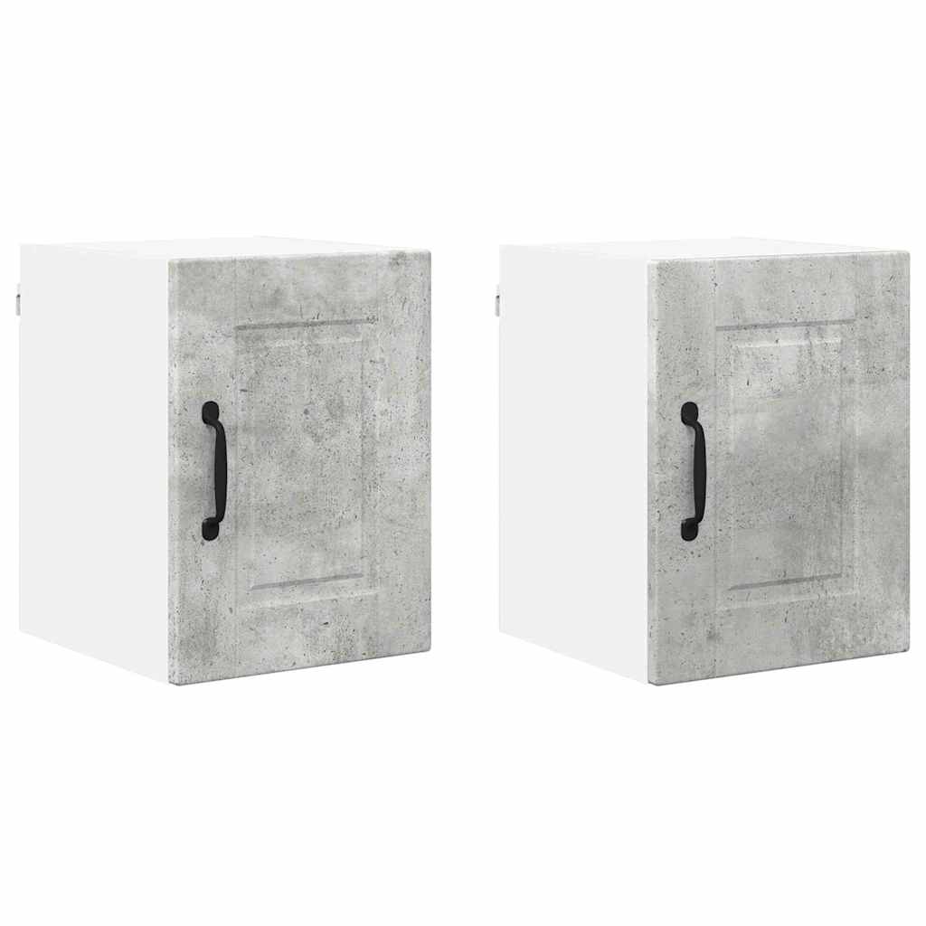 Keukenkast aan de muur 2 pcs Beton Grijs 30 x 31 x 40 cm