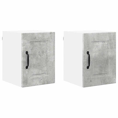 Keukenkast aan de muur 2 pcs Beton Grijs 30 x 31 x 40 cm