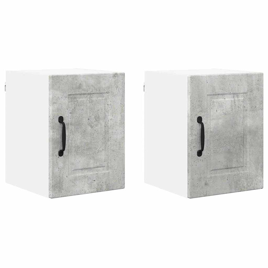 Keukenkast aan de muur 2 pcs Beton Grijs 30 x 31 x 40 cm