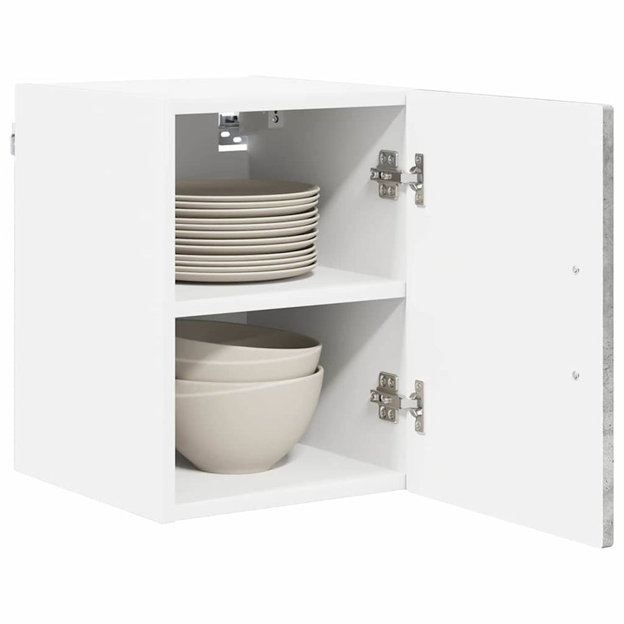 Keukenkast aan de muur 2 pcs Beton Grijs 30 x 31 x 40 cm