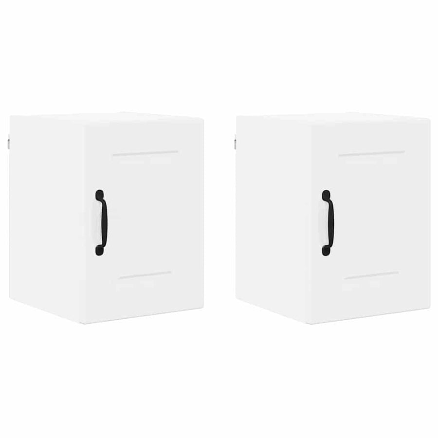 Keukenkast aan de muur 2 pcs Hoogglans wit 30 x 31 x 40 cm