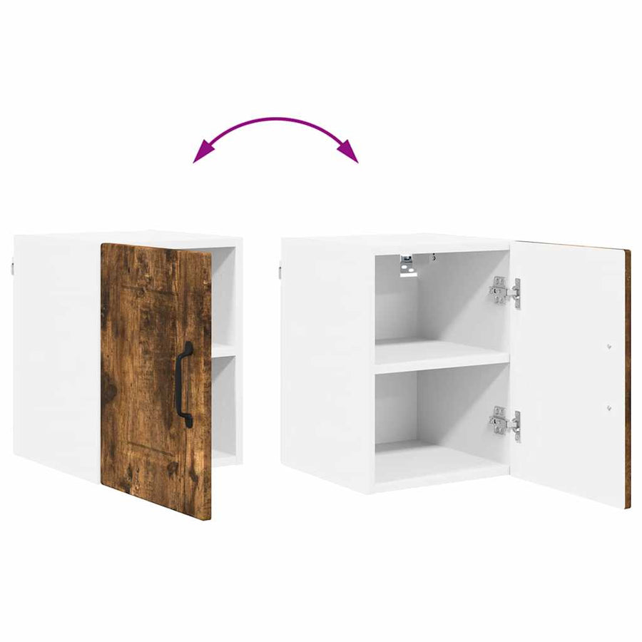 Keukenkast aan de muur met plank Gerookt eiken 30 x 31 x 40 cm