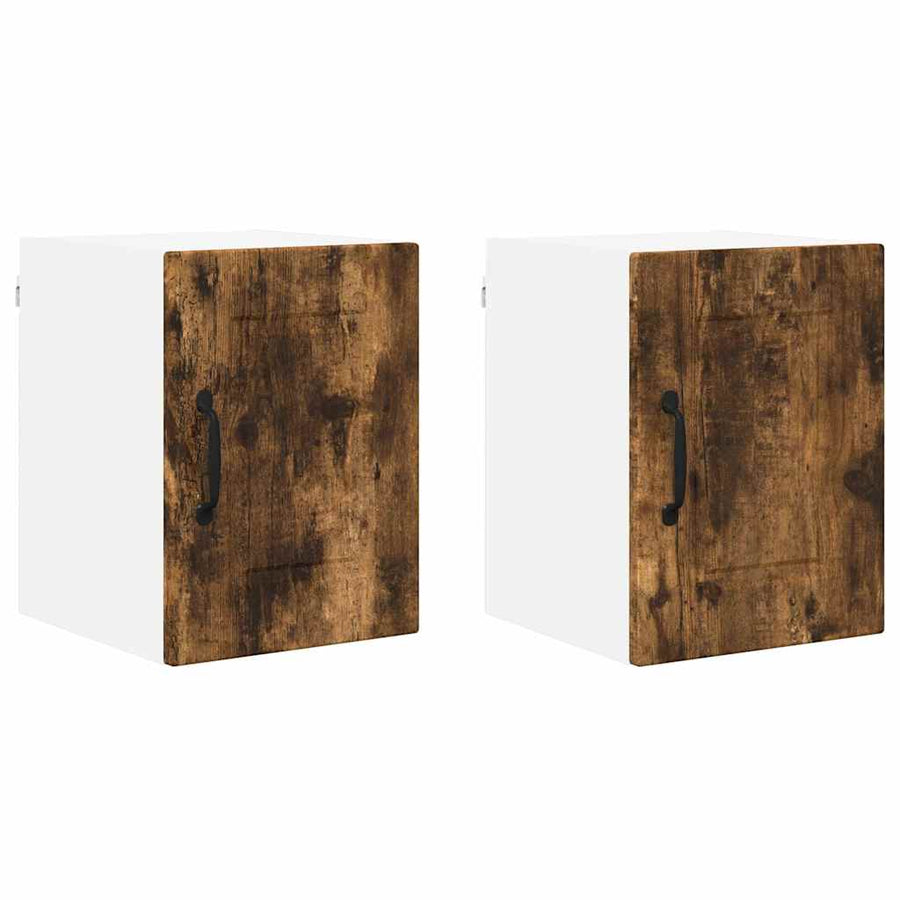 Keukenkast aan de muur 2 pcs Gerookt eiken 30 x 31 x 40 cm