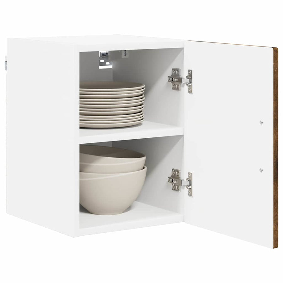 Keukenkast aan de muur 2 pcs Gerookt eiken 30 x 31 x 40 cm