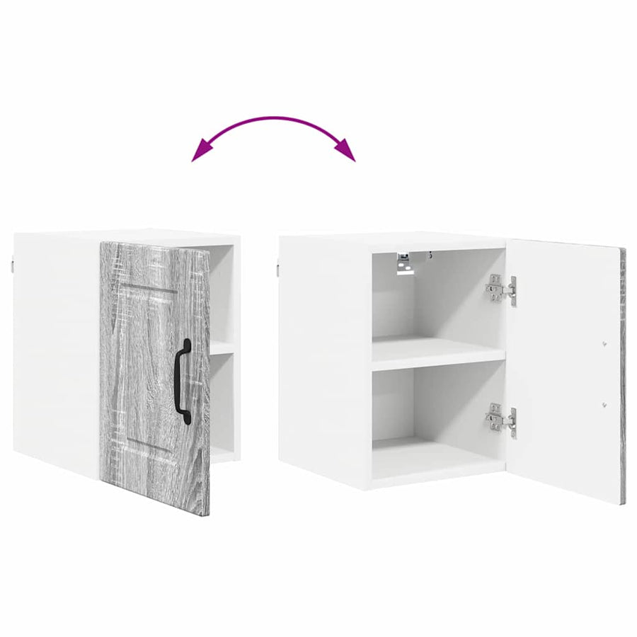 Keukenkast aan de muur met plank Grijs Sonoma 30 x 31 x 40 cm