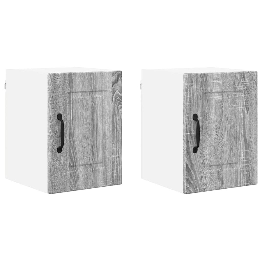 Keukenkast aan de muur 2 pcs Grijs Sonoma 30 x 31 x 40 cm