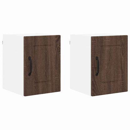 Keukenkast aan de muur 2 pcs Bruin Eiken 30 x 31 x 40 cm