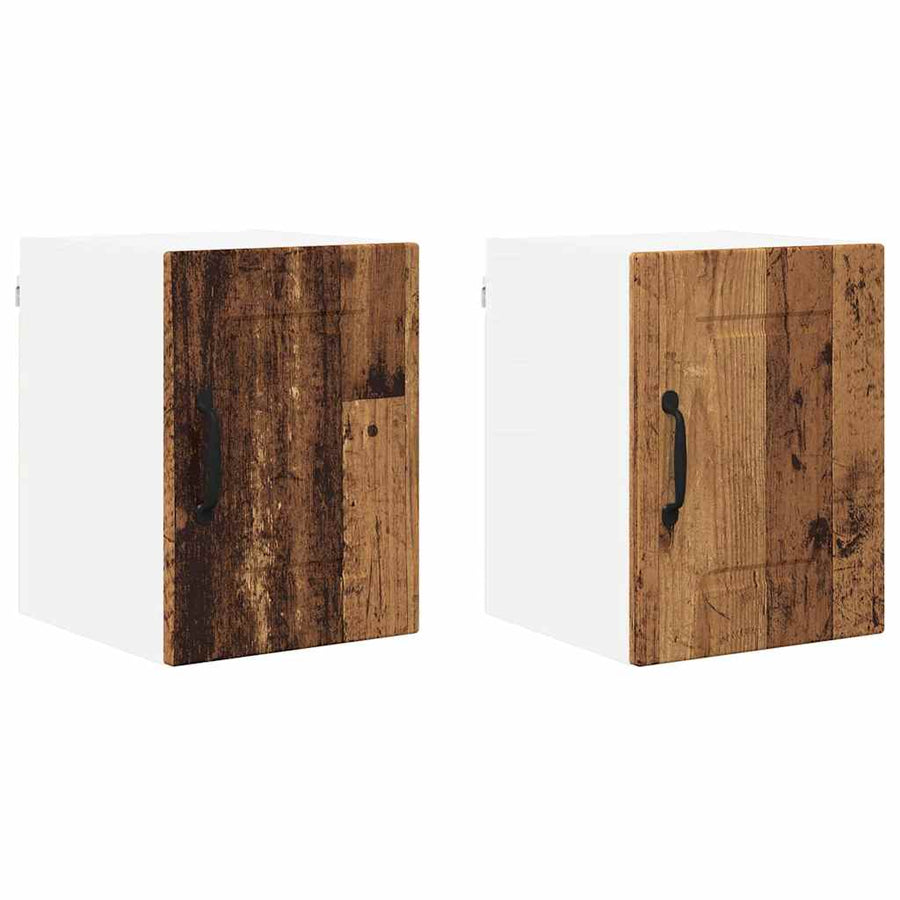 Keukenkast aan de muur met plank 2 pcs Oud Hout 30 x 31 x 40 cm