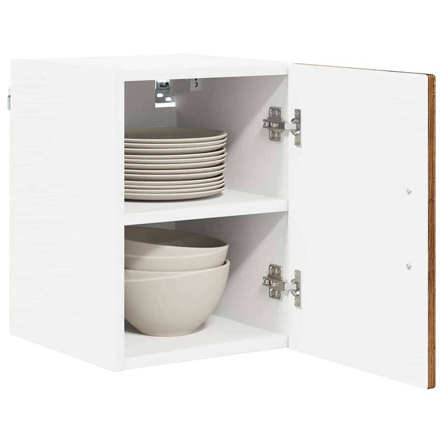 Keukenkast aan de muur met plank 2 pcs Oud Hout 30 x 31 x 40 cm