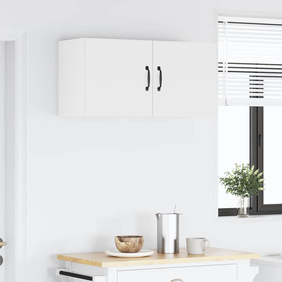 Keukenkast aan de muur 2 pcs Wit 40 x 31 x 40 cm Bewerkt hout