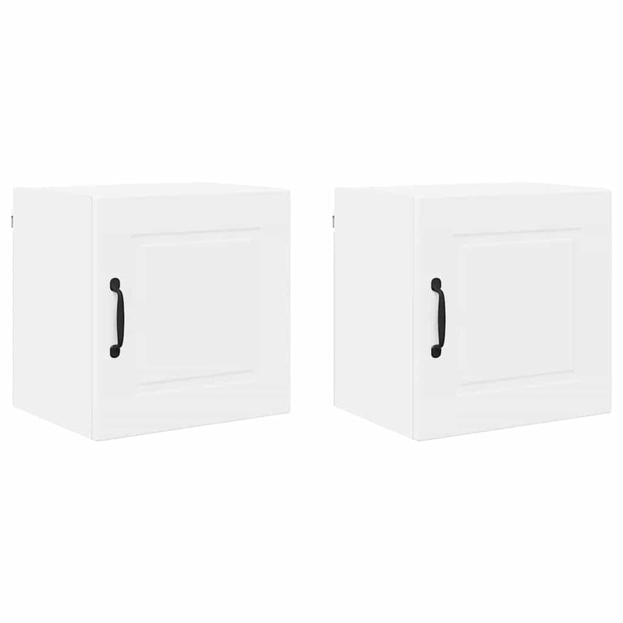 Keukenkast aan de muur 2 pcs Wit 40 x 31 x 40 cm Bewerkt hout