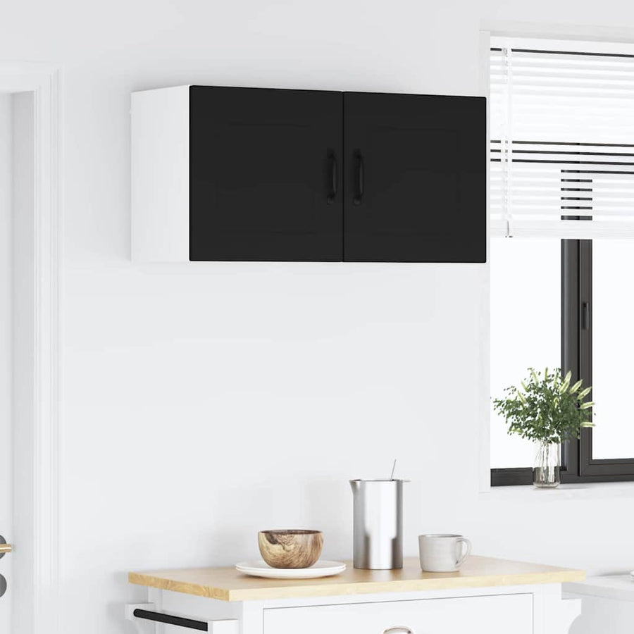Keukenkast aan de muur Zwart 40 x 31 x 40 cm Bewerkt hout