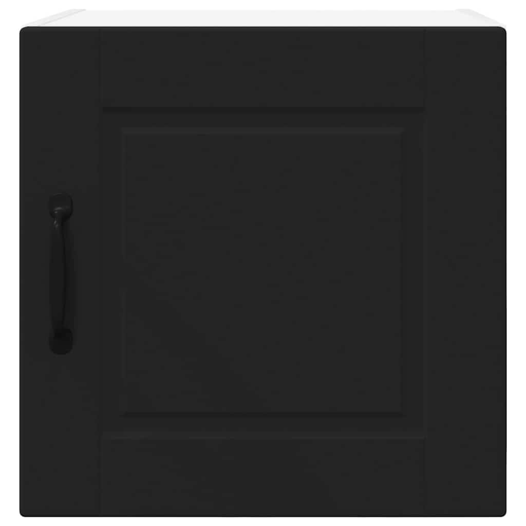 Keukenkast aan de muur 2 pcs Zwart 40 x 31 x 40 cm Bewerkt hout
