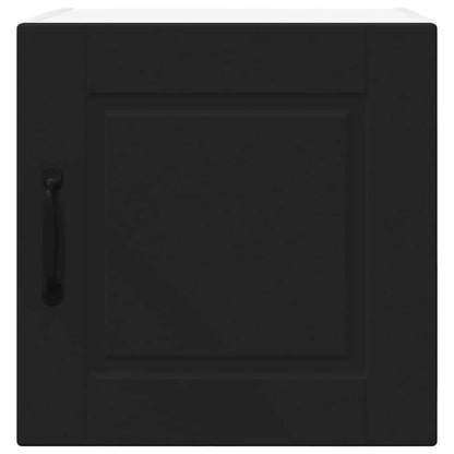Keukenkast aan de muur 2 pcs Zwart 40 x 31 x 40 cm Bewerkt hout