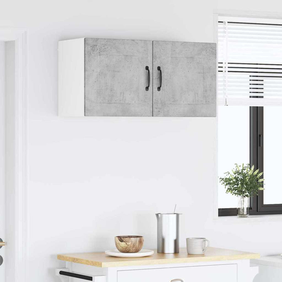 Keukenkast aan de muur 2 pcs Beton Grijs 40 x 31 x 40 cm