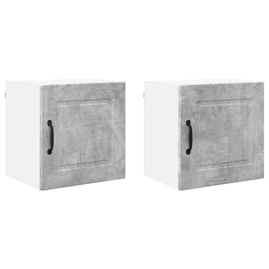 Keukenkast aan de muur 2 pcs Beton Grijs 40 x 31 x 40 cm