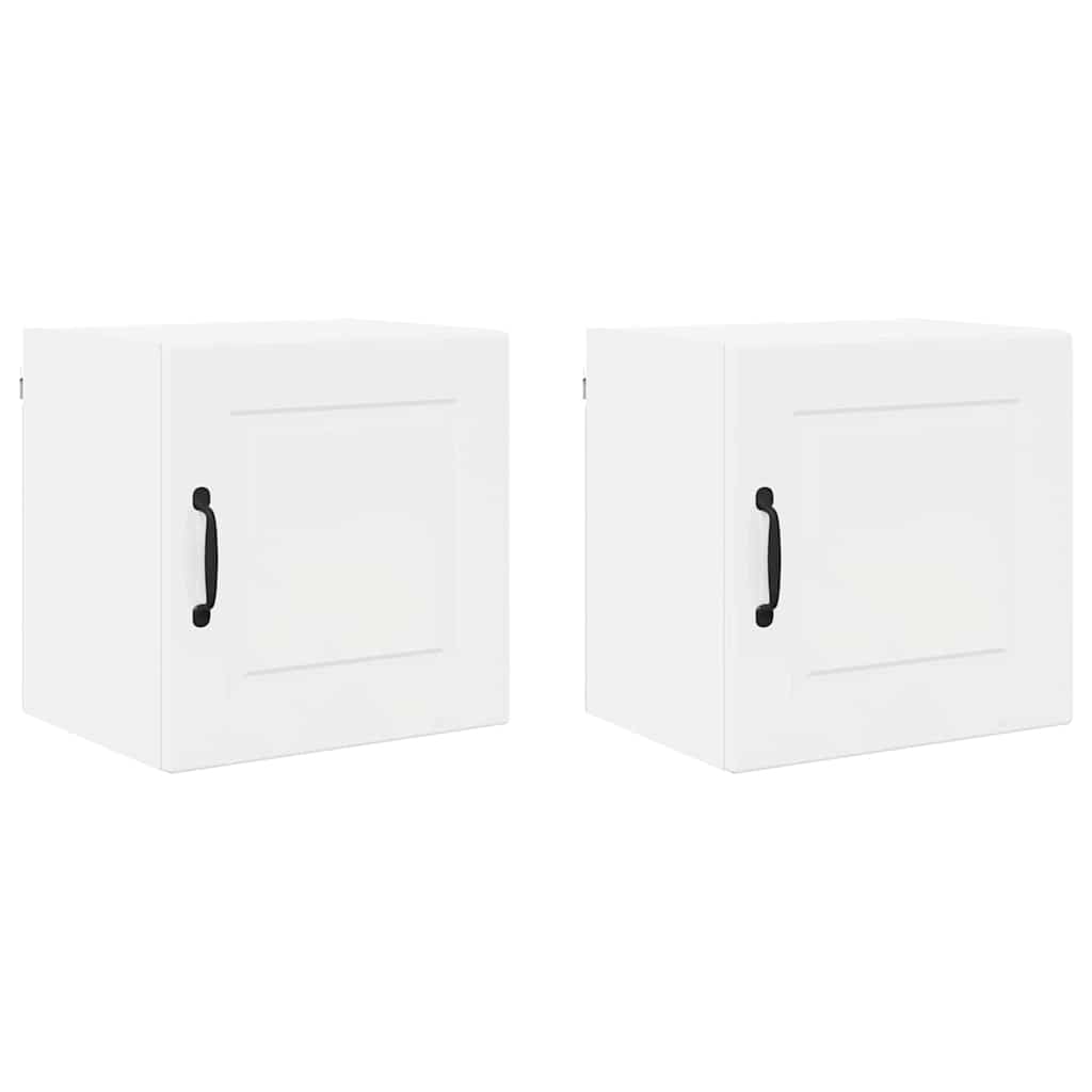 Keukenkast aan de muur 2 pcs Hoogglans wit 40 x 31 x 40 cm