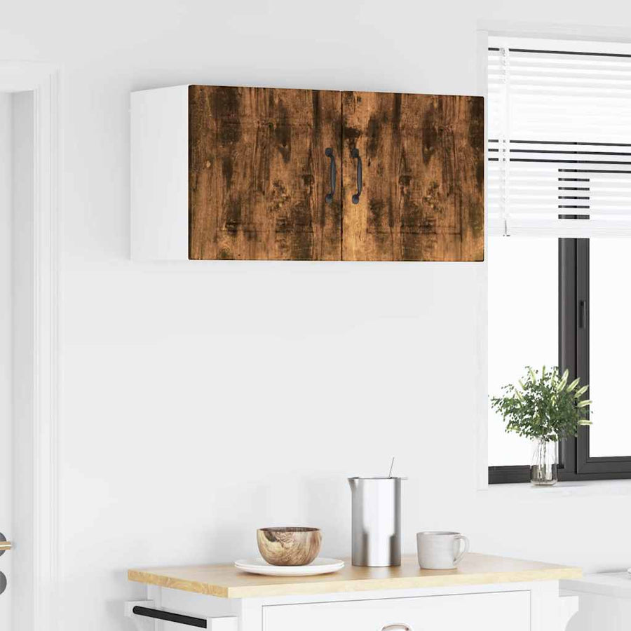 Keukenkast aan de muur met plank Gerookt eiken 40 x 31 x 40 cm
